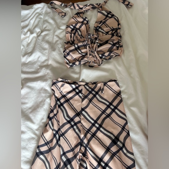 Summer set crop top with wide leg pant - Picture 3 of 4